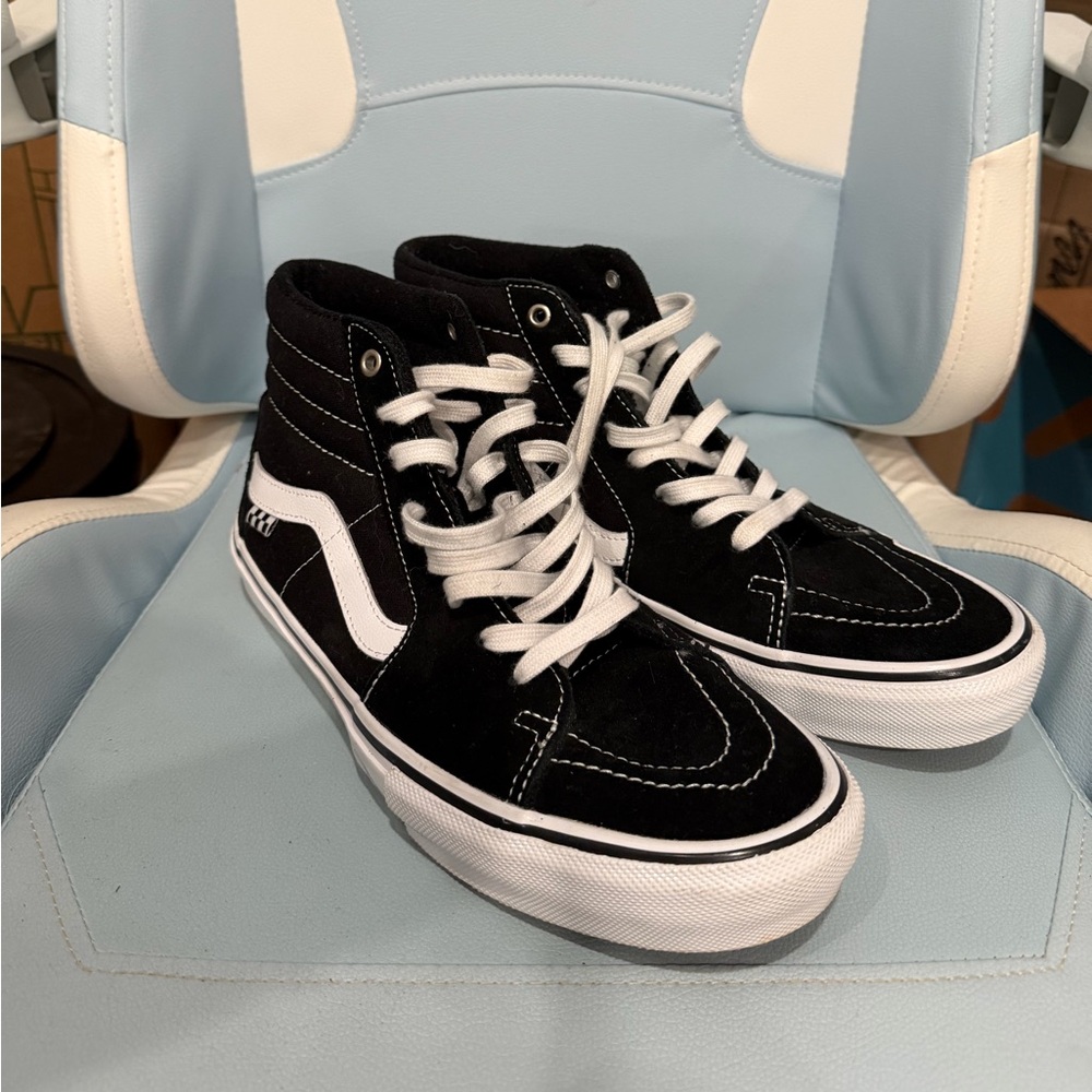 Vans Black and White Skate Shoes